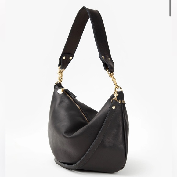 Clare V. Moyen Messenger Black Leather EUC - Picture 3 of 16